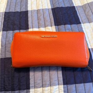 Michael Kors Orange Zip Wallet